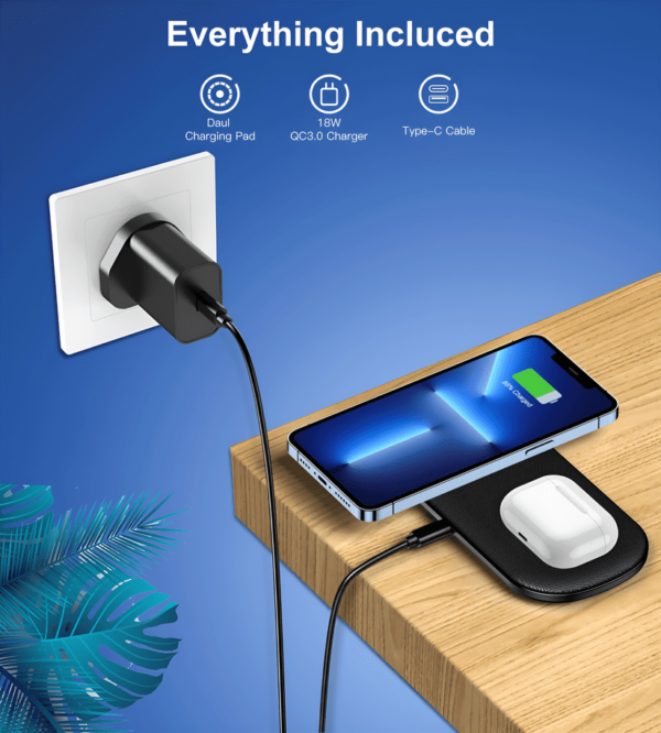 Choetech 5-Coil 15W Dual Mobile Fast Wireless Mobile Charger